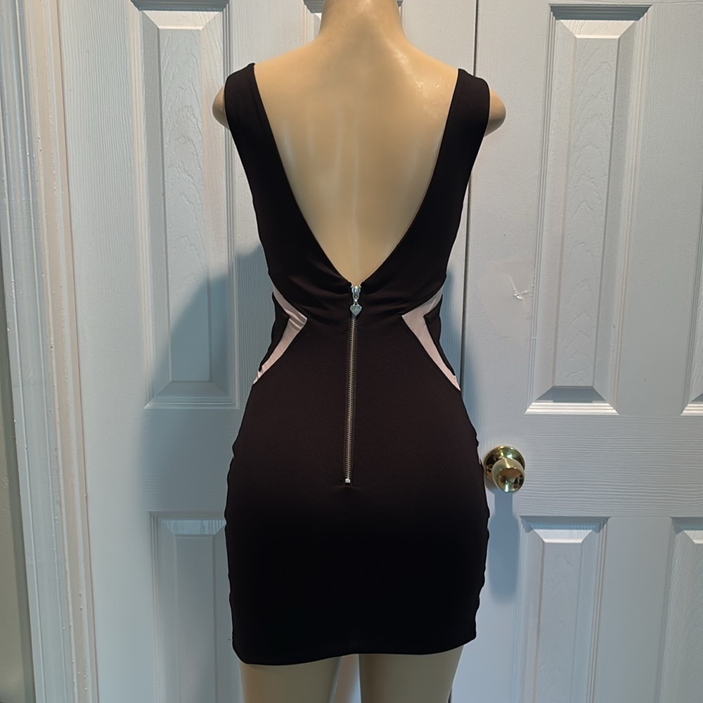 Lipsy Black Bodycon Dress size 2 - Picture 4 of 7